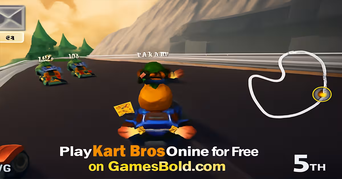 Gameplay screenshot of Kart Bros